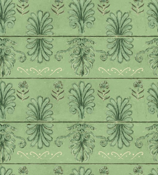 Mykonos Villa Wallpaper - Green 