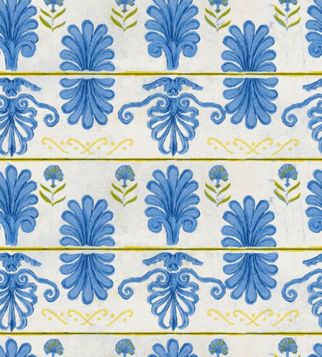 Mykonos Villa Wallpaper - Teal 