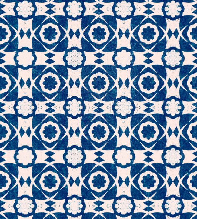 Aegean Tiles Wallpaper - Blue