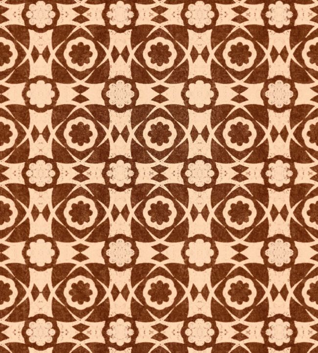 Aegean Tiles Wallpaper - Brown