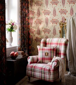 Bethel Batik Room Wallpaper - Pink