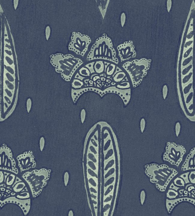 Bethel Batik Wallpaper - Blue