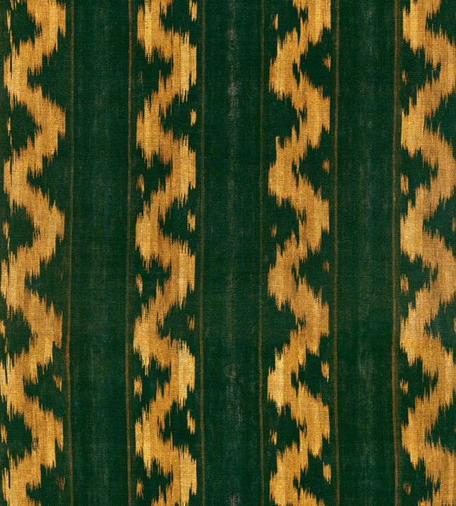 Vintage Ikat Wallpaper -  Green 