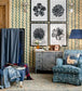 Vintage Ikat Room Wallpaper 2 - Teal