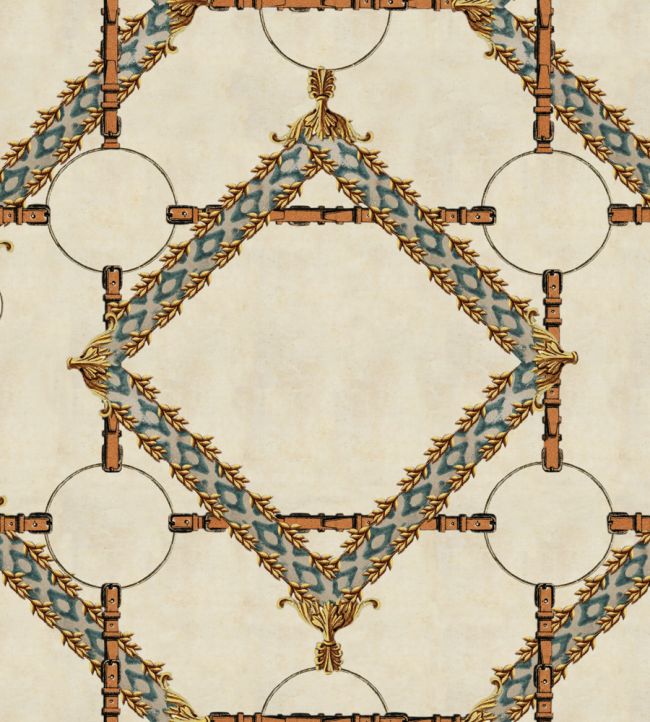 Decorative Harness Wallpaper - Cream