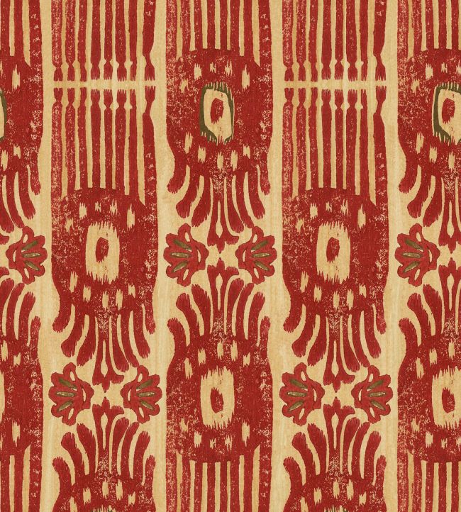 Tribal Ikat Wallpaper - Red