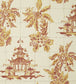 Pagoda And Palms Wallpaper - Sand