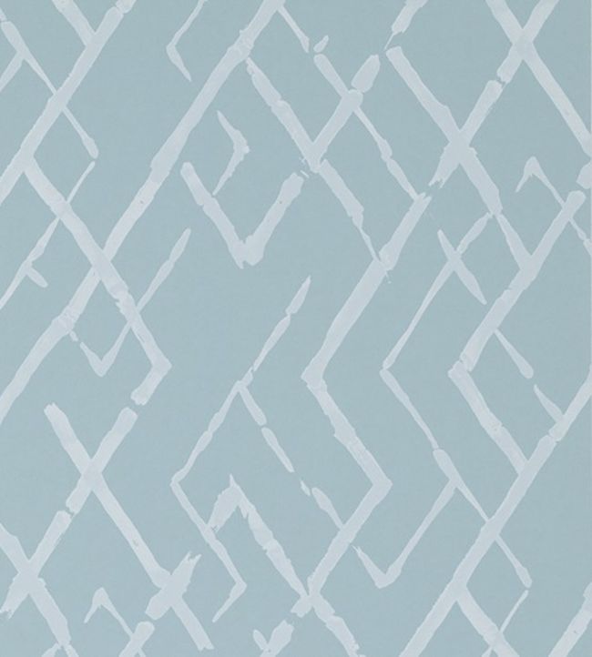 Fretwork Wallpaper - Teal