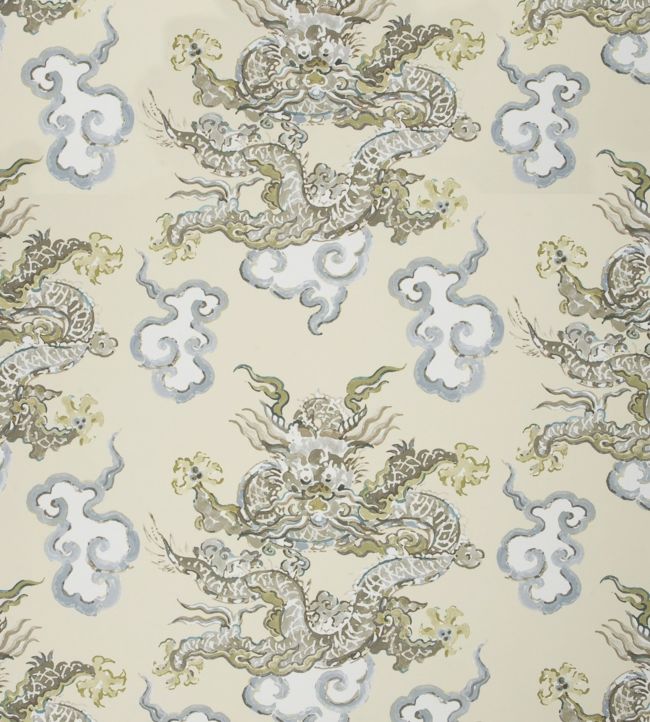 Dragon Dance Wallpaper - Cream