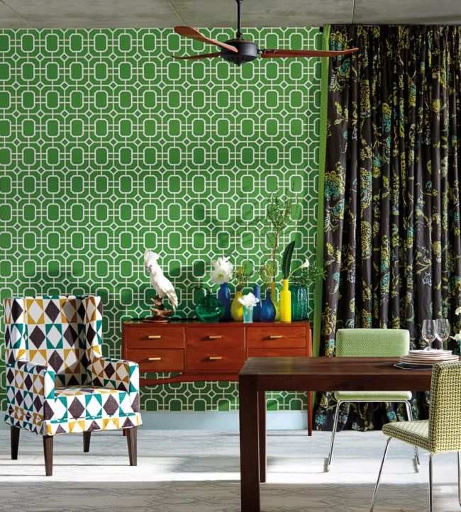 Pavilion Room Wallpaper 2 - Green