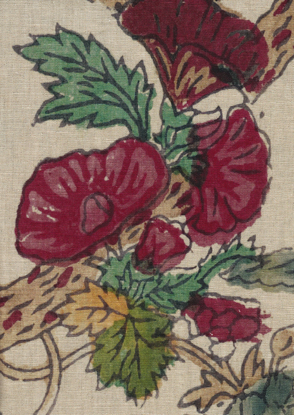 Wild Thing Fabric - Red - Floral Fabric