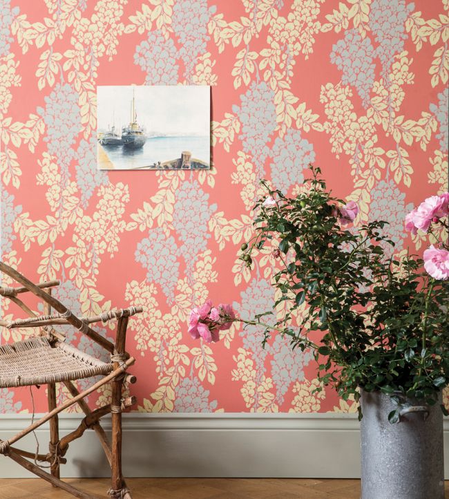 Wisteria Wallpaper - Orange - 2222 - Farrow & Ball