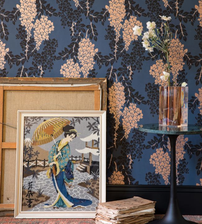 Wisteria Wallpaper - Stiffkey Blue - 2223 - Farrow & Ball