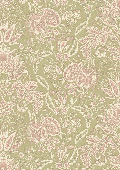 Wykeham Wallpaper - Spring Green - Lewis & Wood