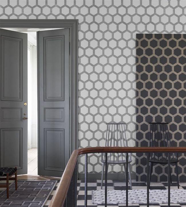 Zardozi Wallpaper - Charcoal - PDG1064/03 - Designers Guild