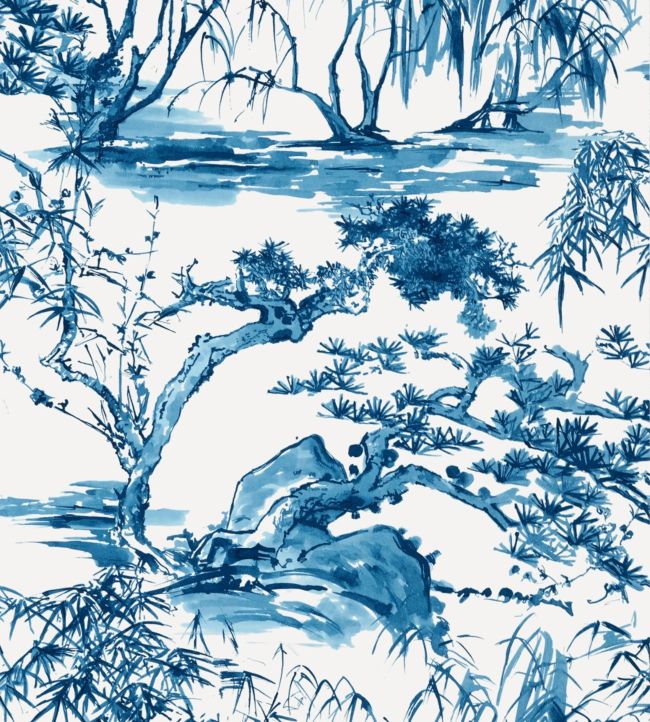 Kyoto Wallpaper - Blue
