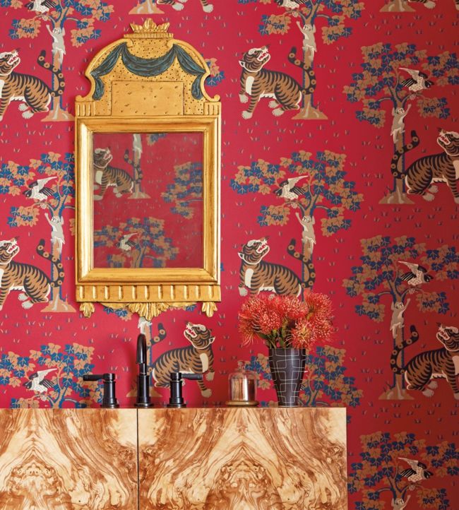 Kahna Room Wallpaper - Red