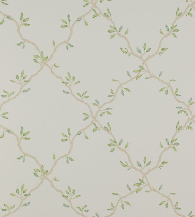 Leaf Trellis Wallpaper - Silver - Colefax & Fowler