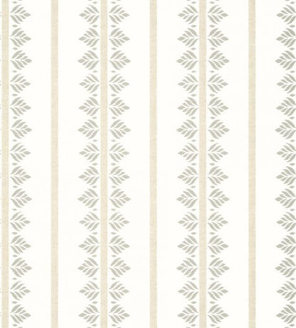 Fern Stripe Wallpaper - White