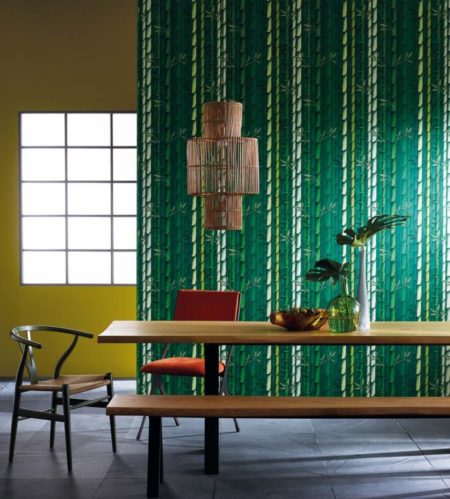 Bamboo Room Wallpaper - Green