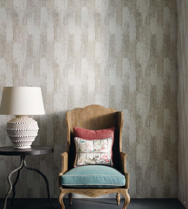 Driftwood Room Wallpaper - Gray