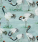 Cranes Wallpaper - Blue