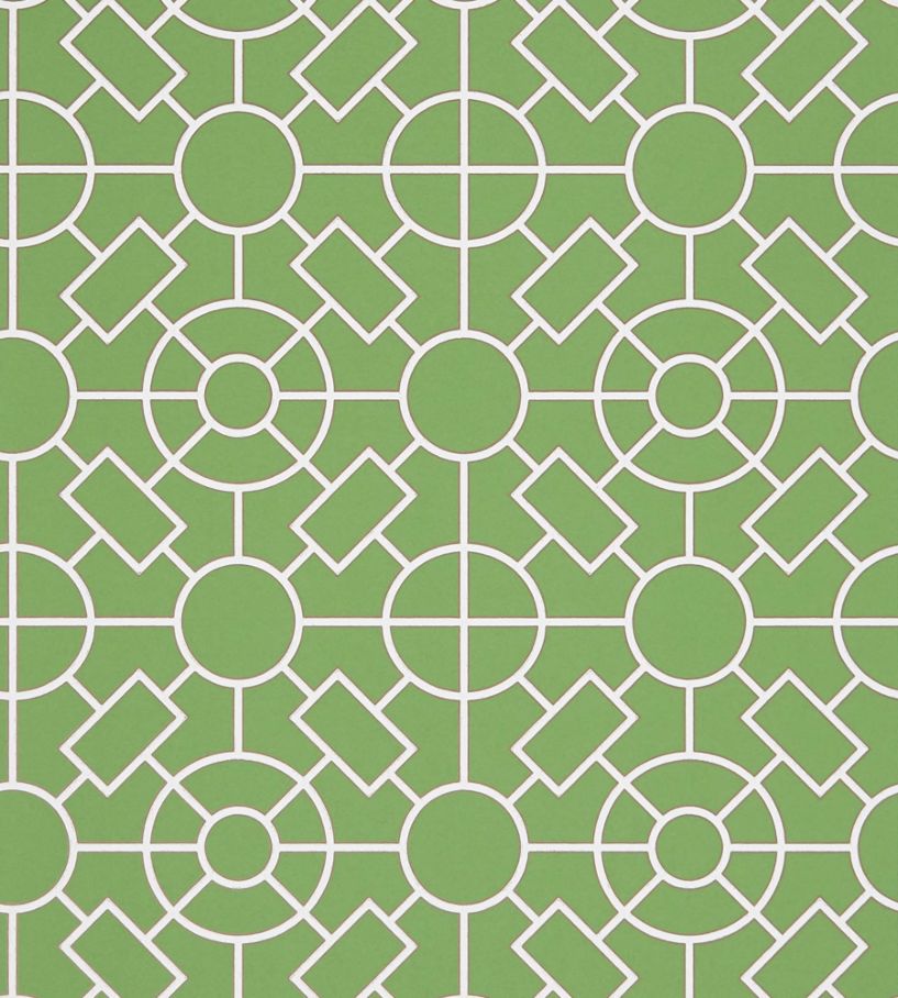 Knot Garden Wallpaper - Green