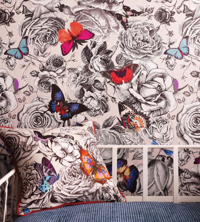 Butterfly Garden Room Wallpaper - Multicolor