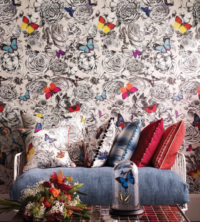 Butterfly Garden Room Wallpaper 2 - Multicolor