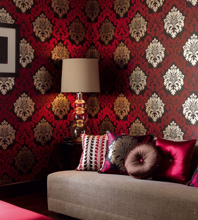 Radnor Room Wallpaper - Red