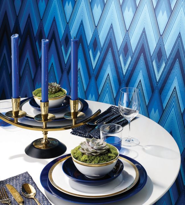 Astoria Room Wallpaper - Blue