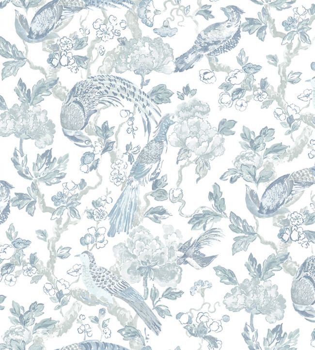 Aviary Wallpaper - Blue
