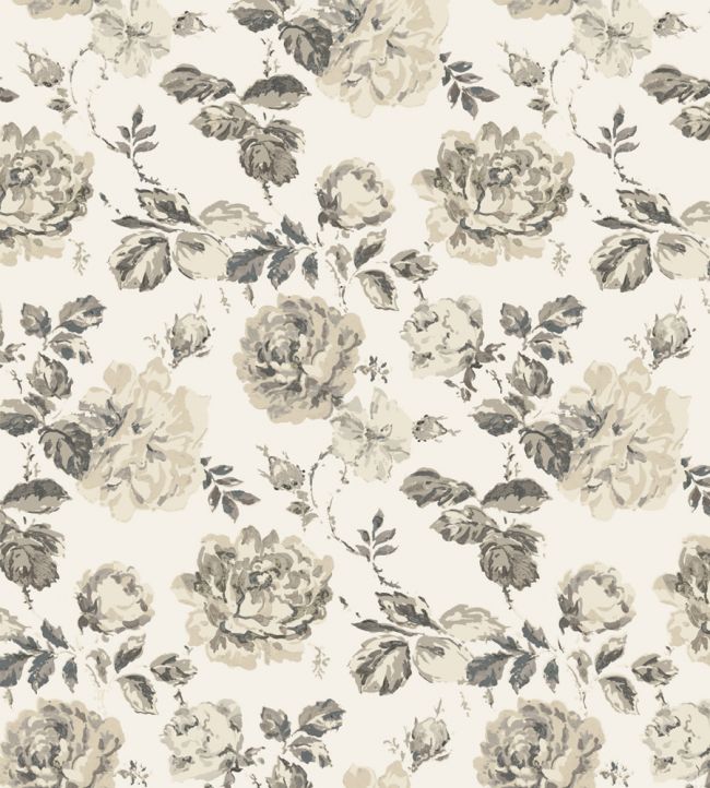 Roses Glacees Wallpaper - Gray 