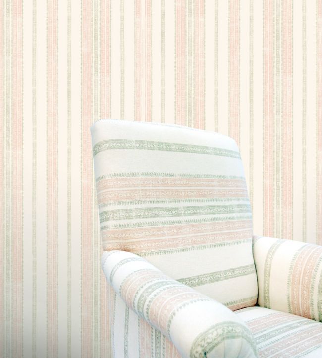 Surat Stripe Room Wallpaper - Pink
